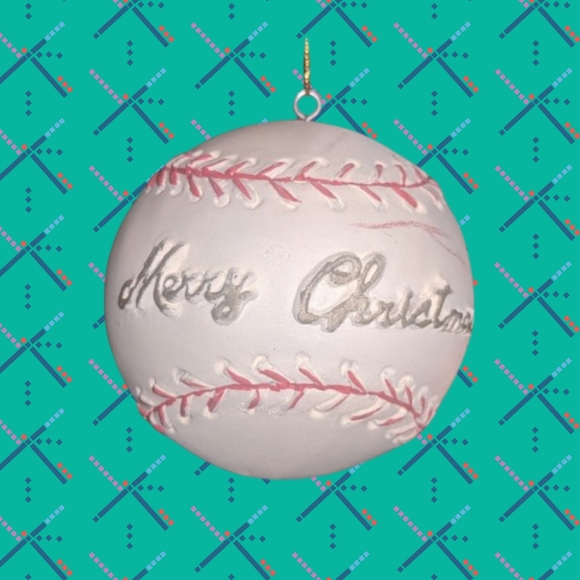 Hallmark Other - Merry Christmas Ceramic Baseball Ornament